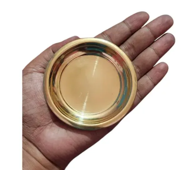 Pure_Brass_Puja_Plate_–_Pack_of_8_Multipurpose_|_3_Inch_|_Perfect_for_Diya,_Dhoop,_Bhog,_Idols_&_Daily_Puja