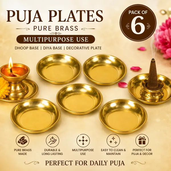Pure_Brass_Puja_Plates_Pack_of_6_(Size-3inch)_for_dhoopbatti_base_,_idols_base,diya_base_multipurpose_use