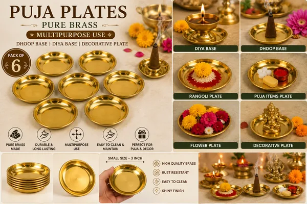 Pure_Brass_Puja_Plates_Pack_of_6_(Size-3inch)_for_dhoopbatti_base_,_idols_base,diya_base_multipurpose_use