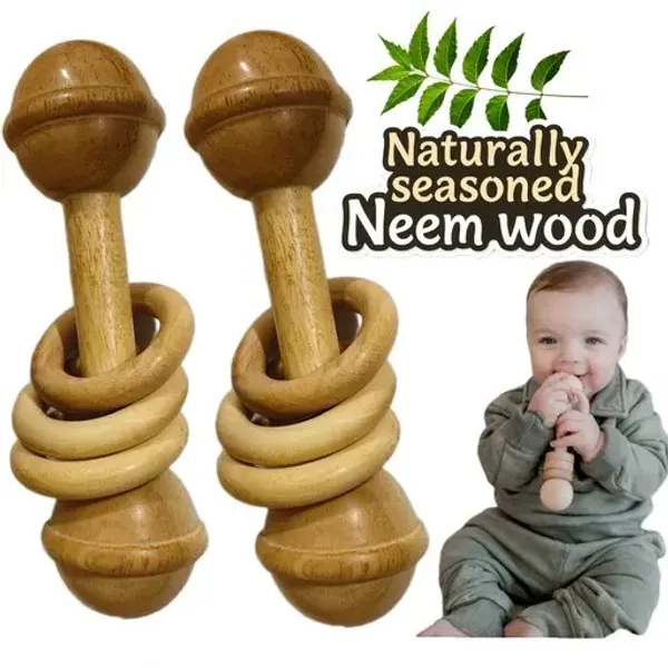 Natural_Neem_Wood_Ring_Rattle_With_Bird_Strawberry_Teether_Baby_Safe_Eco_Friendly