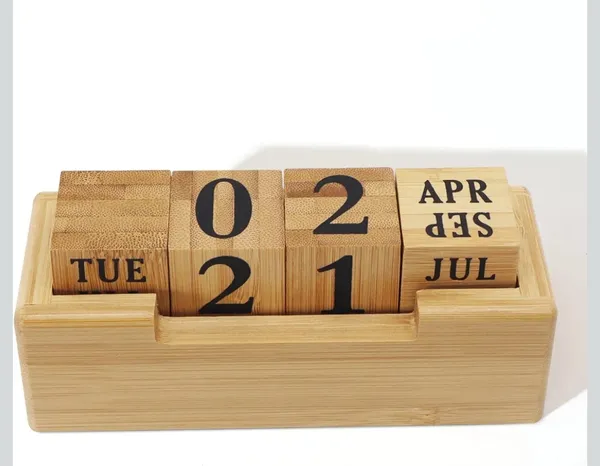 Shreeja_Shilpcraft_Pine_Wood_Perpetual_Calendar_|_Handmade_Wooden_Desk_Calendar_|_Manual_Date_Change_Block_Calendar_|_Office_&_Home_Décor