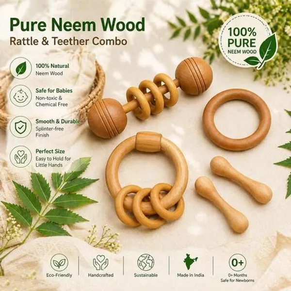 Natural_Neem_Wood_Baby_Teether_Rattle_Combo_Set_Of_4_Safe_Durable_Infant_Toys