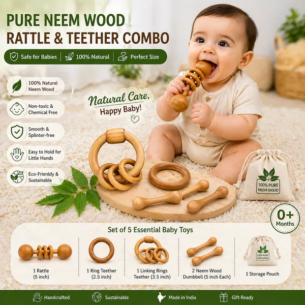 Natural_Neem_Wood_Baby_Teether_Rattle_Combo_Set_Of_4_Safe_Durable_Infant_Toys