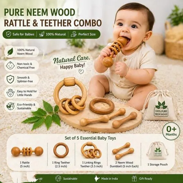 Natural_Neem_Wood_Baby_Teether_Rattle_Combo_Set_Of_4_Safe_Durable_Infant_Toys