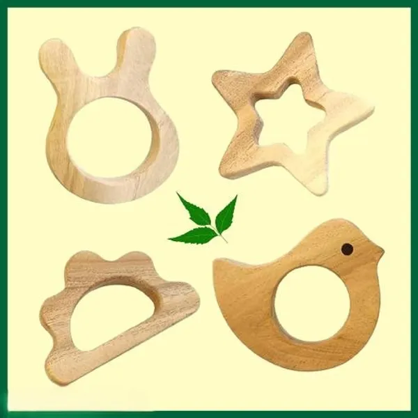 Natural_Neem_Teether_Combo_Safe_Soothing_Relief_For_Your_Baby's_Gums__(Set_Of_Combo_Of_4)_Cat_Star_Cloud_Bird