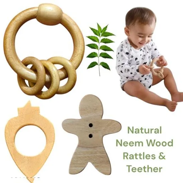 Natural_Neem_Wood_Ring_Rattle_With_Teether_Human_Shaped_And_Strawberry_Shaped_With_Ring_Rattles_3_Inch_Pack_Of_3_Items