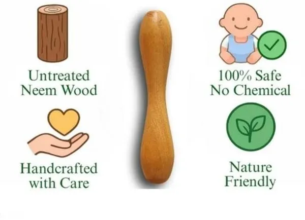 Natural_Neem_Wood_Baby_Teether_Set_2_Dumbbells_2_Rings_Teether_Pack_Of_4