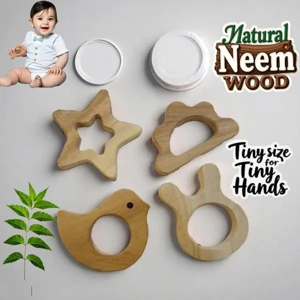 Natural_Neem_Wood_Teether_Bird_Cat_Cloud_Star_For_Tiny_Hands_(Set_Of_Combo_4)
