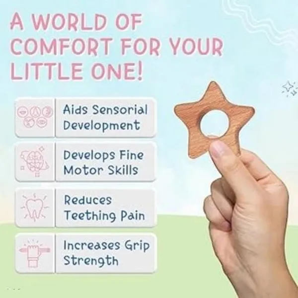 Natural_Neem_Wood_Baby_Teether_Star_&_Inch_Fish_4Inch_Ring__4Inch_No_Artificial_Color_100_Natural_(Set_Of_Combo_3)