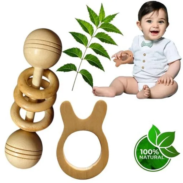 Handcrafted_Neem_Wood_Baby_Teether_Rattle_100_Natural_Safe_Dumbbell_Rattle_Cat_Shaped_Teether