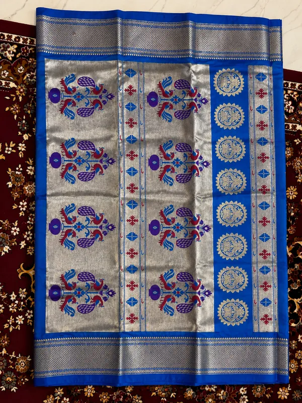 Art_Silk_Paithani_Saree_With_All_over_Zari_Weaves_&_Contrast_Border