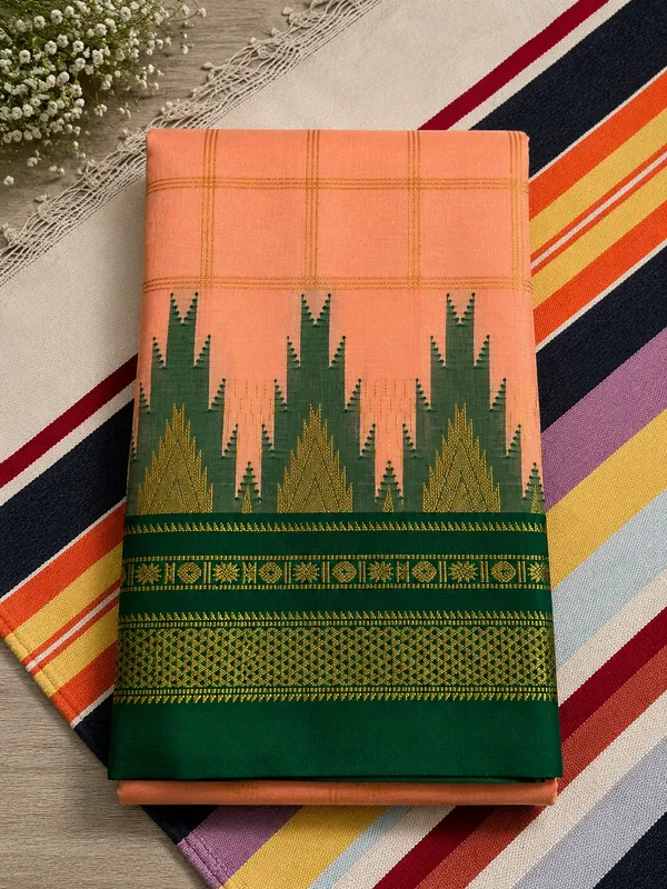 Ilkal_Saree_with_Zari_Checked_Pattern