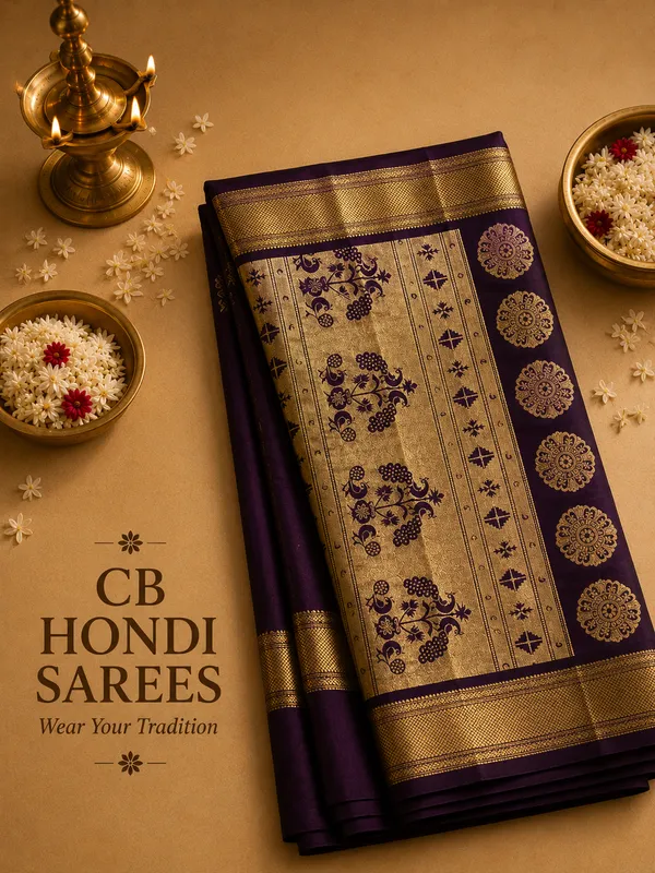Royal_Purple_Semi_Silk_Self_Paithani_Saree_with_All_Over_Zari_Weave