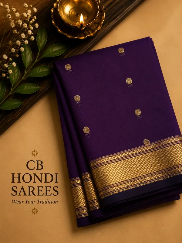Royal_Purple_Semi_Silk_Self_Paithani_Saree_with_All_Over_Zari_Weave