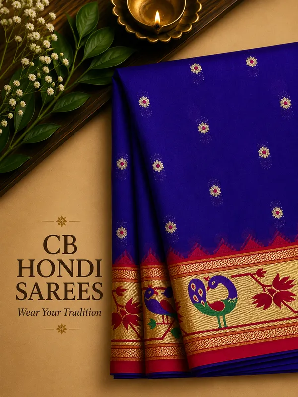 Royal_Blue__Kuttu_Paithani_Saree_with_Peacock_Border