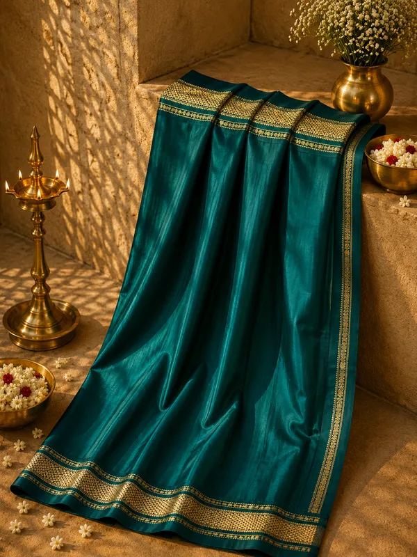 Ilkal_Saree_with_Zari_Checked_Pattern