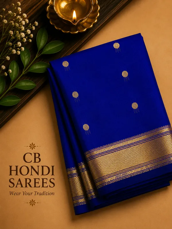 Dark_Blue_Semi_Silk_Self_Paithani_Saree_with_All_Over_Zari_Weave