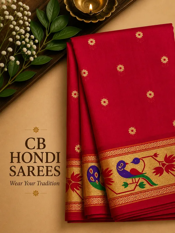 Raspberry_Pink__Kuttu_Paithani_Saree_with_Peacock_Border