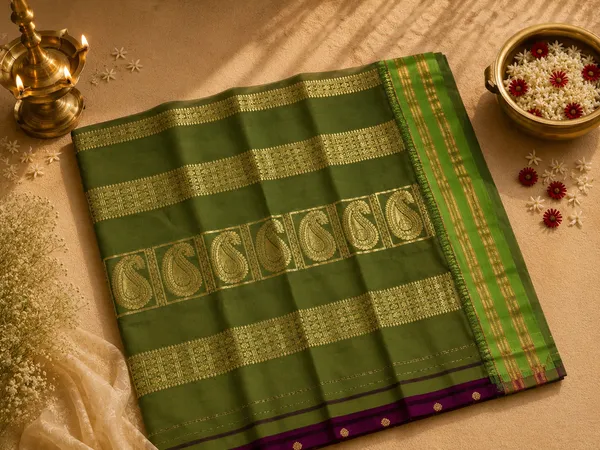 Dark_Magenta_Semi_Silk_Narayan_Peth_Saree_with_All_Over_Zari_Weave