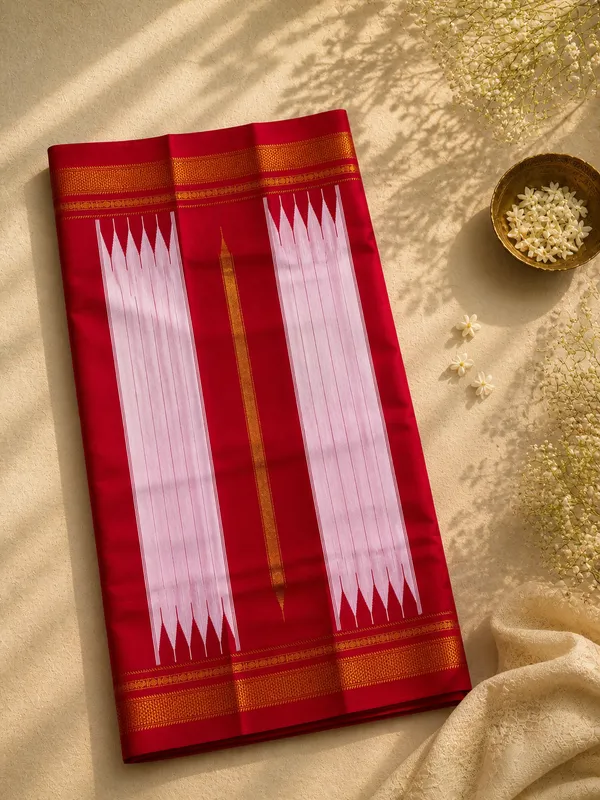 Ilkal_Saree_with_Zari_Checked_Pattern