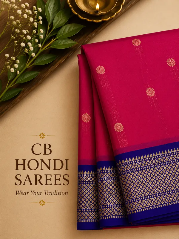 Rani_Pink_Art_Silk_Paithani_Saree_With_All_over_Zari_Weaves_&_Contrast_Border
