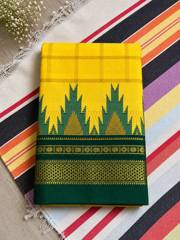 Ilkal_Saree_with_Zari_Checked_Pattern
