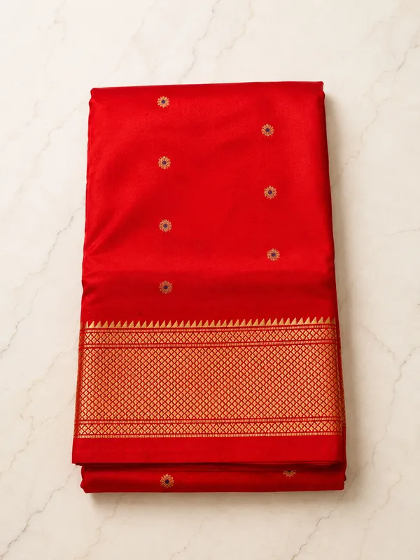 Art_Silk_Paithani_Saree_With_All_over_Zari_Weaves_&_Contrast_Border