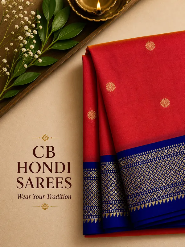 Coral_Red_Art_Silk_Paithani_Saree_With_All_over_Zari_Weaves_&_Contrast_Border