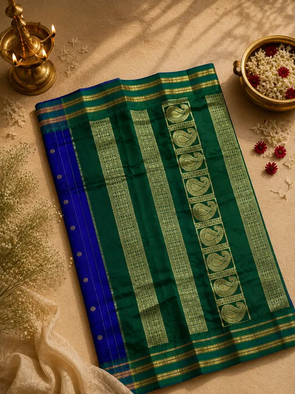 Dark_Blue_Semi_Silk_Narayan_Peth_Saree_with_All_Over_Zari_Weave