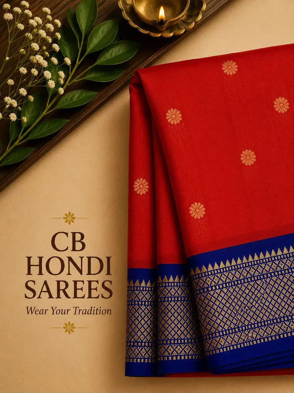 Scarlet_Red___Art_Silk_Paithani_Saree_With_All_over_Zari_Weaves_&_Contrast_Border