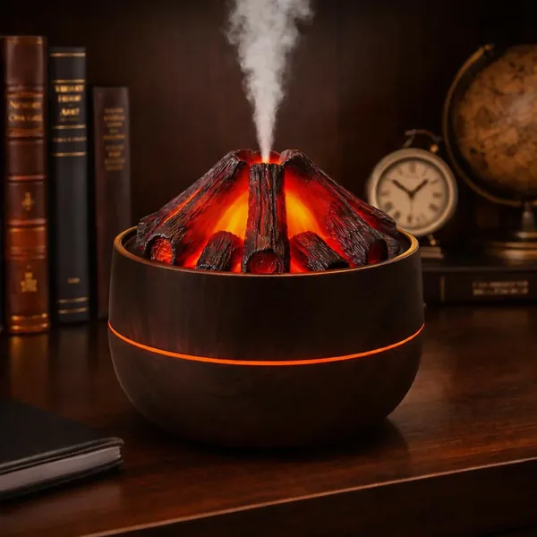 Brown_Plastic_Flame_Led_Cool_Mist_Humidifier_And_Aroma_Diffuser_300Ml