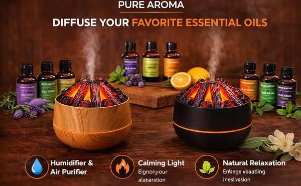 Brown_Plastic_Flame_Led_Cool_Mist_Humidifier_And_Aroma_Diffuser_300Ml