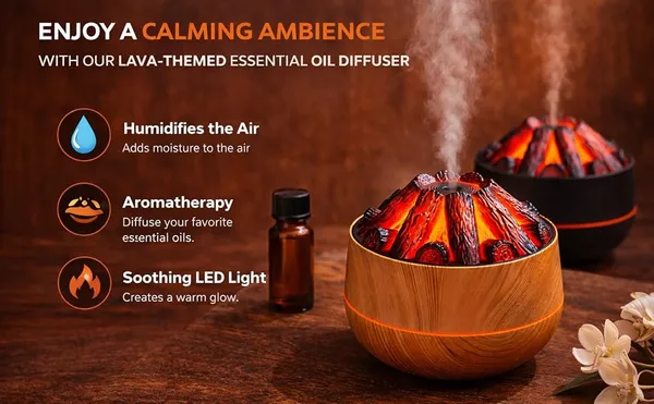 Brown_Plastic_Flame_Led_Cool_Mist_Humidifier_And_Aroma_Diffuser_300Ml