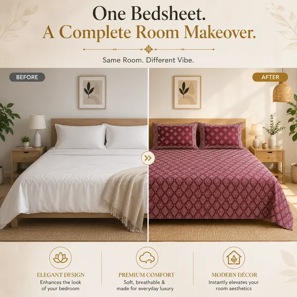 Handloom_Cotton_Wine_Red_Bagru-Inspired__Block_Print_Double_Bedsheet_set