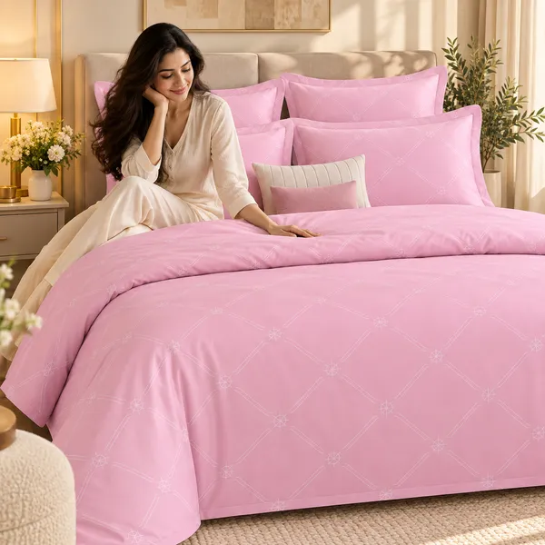 Trufinsh_Pink_Printed_Pure_Cotton_Bedsheet_Set-_Gift_Packaging