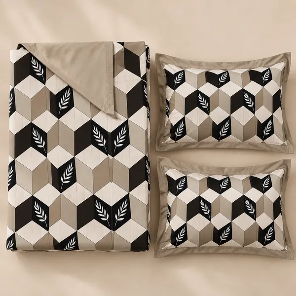 Beige_Geometric_Cotton_400_TC_Double_Bedsheet_Set_|_Bookfold_Gift_Packaging