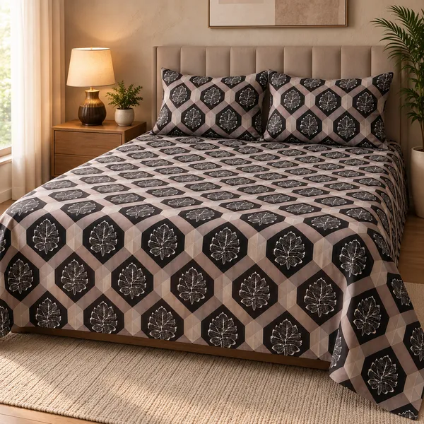 Beige_Grey_Geometric_Cotton_400_TC_Double_Bedsheet_Set-Bookfold_Gift_Packaging