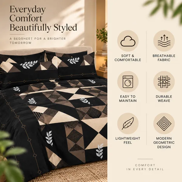 Black_Cotton_400_TC_Double_Bedsheet_Set_-Bookfold_Gift_Packaging