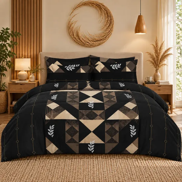 Black_Cotton_400_TC_Double_Bedsheet_Set_-Bookfold_Gift_Packaging