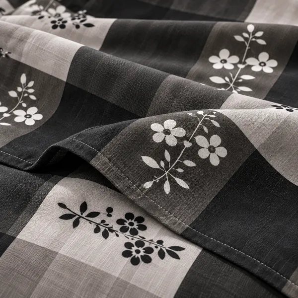 Black_Grey_Checkered_Cotton_400_TC_Double_Bedsheet_Set-Bookfold_Gift_Packaging