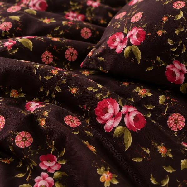 Brown_Floral_Cotton_400_TC_Double_Bedsheet_Set_|_Bookfold_Gift_Packaging