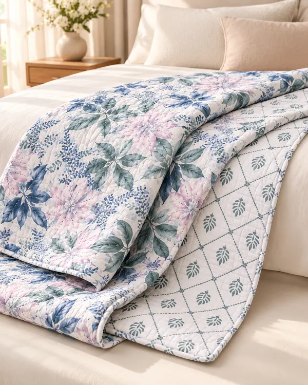 Trufinsh_100%_Cotton_Double_Bed_Dohar,_Reversible_3-Layer_Cotton_Dohar,_Lightweight_AC_Blanket,_Summer_Blanket,_Pastel_Floral_Print