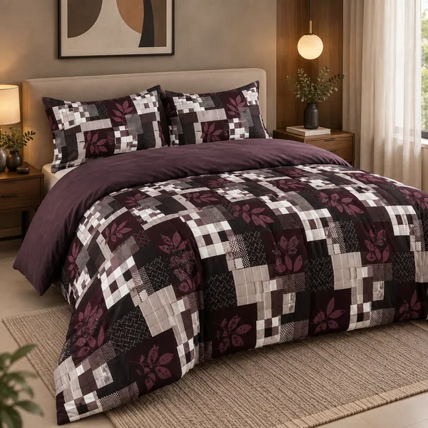 Maroon_Geometric_Cotton_400_TC_Double_Bedsheet_Set_|_Bookfold_Gift_Packaging