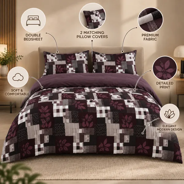 Maroon_Geometric_Cotton_400_TC_Double_Bedsheet_Set_|_Bookfold_Gift_Packaging