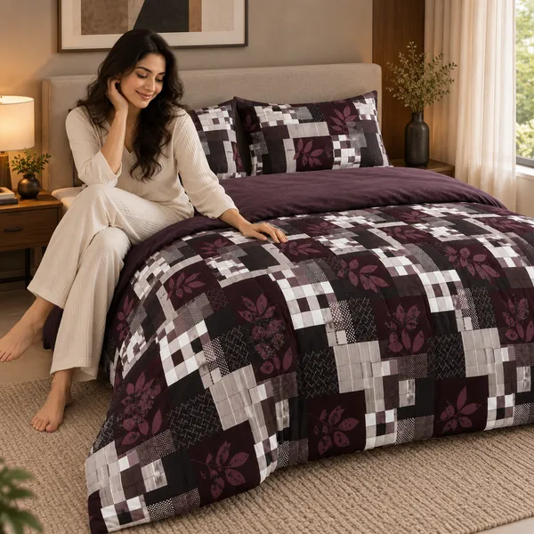 Maroon_Geometric_Cotton_400_TC_Double_Bedsheet_Set_|_Bookfold_Gift_Packaging