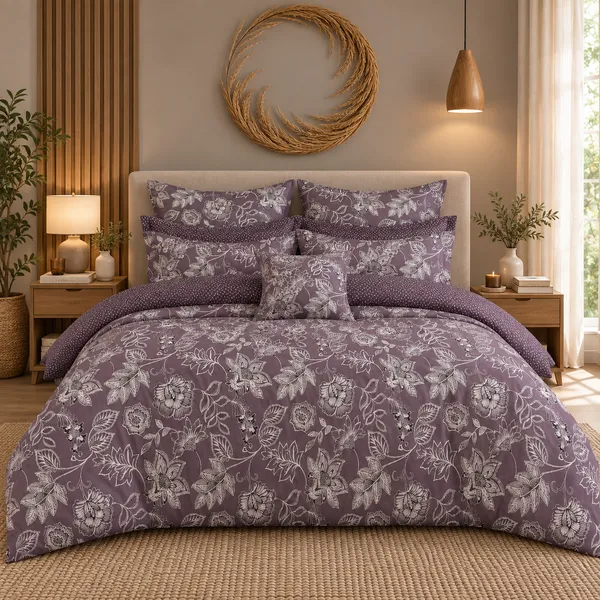 Mauve_Floral_Cotton_400_TC_Double_Bedsheet_Set_|_Bookfold_Gift_Packaging