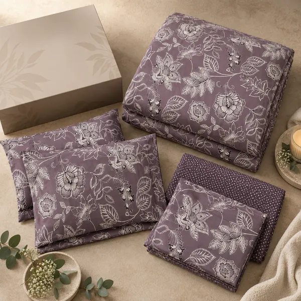 Mauve_Floral_Cotton_400_TC_Double_Bedsheet_Set_|_Bookfold_Gift_Packaging