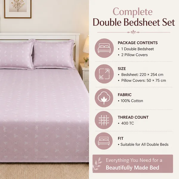 Premium_Pink_Pure_Cotton_Bedsheet_with_Pillow_Covers_|__Gift_Packaging