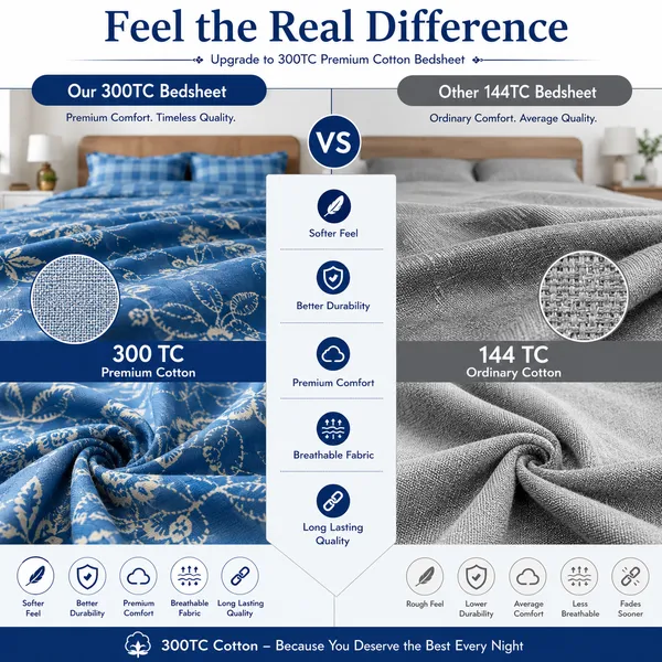 Blue_Check_Floral_Bedsheet_Set_–_Cotton