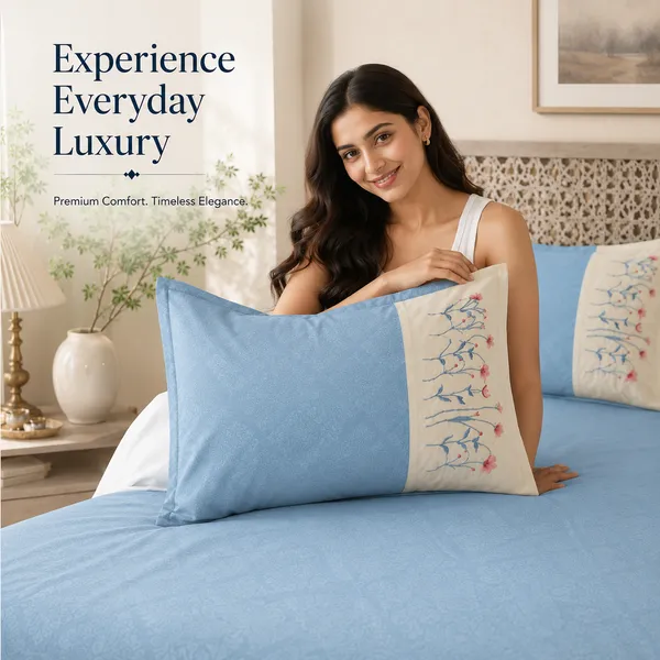 Powder_Blue_Embroidered_Double_Bedsheet_Set_–Bookfold_Gift_packaging
